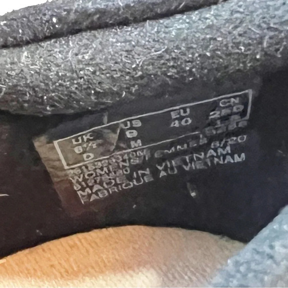 Clarks Sharon‎ Villa Black Suede Pleated Loafer Chunky Sole Women’s Size 9 EUC - Picture 8 of 10